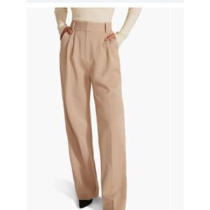 Favorite Daughter The Favorite Pants beige pleated wide leg trousers $218